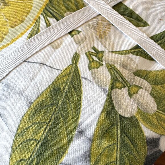 Williams Sonoma Limone 100% Cotton Twill Table Cloth Kitchen Linens Lemons Italy - Picture 4 of 8